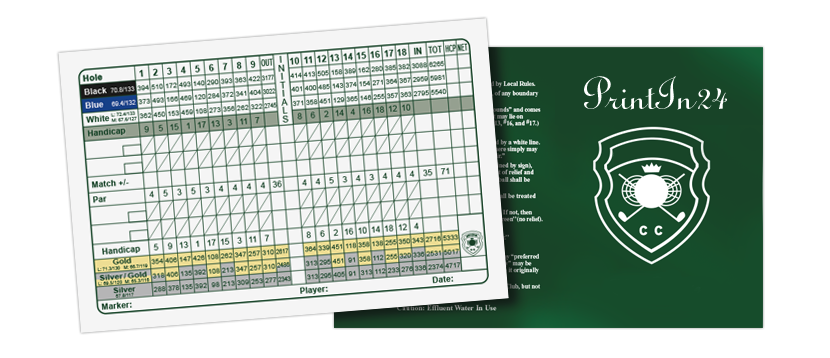 Golf Score Cards